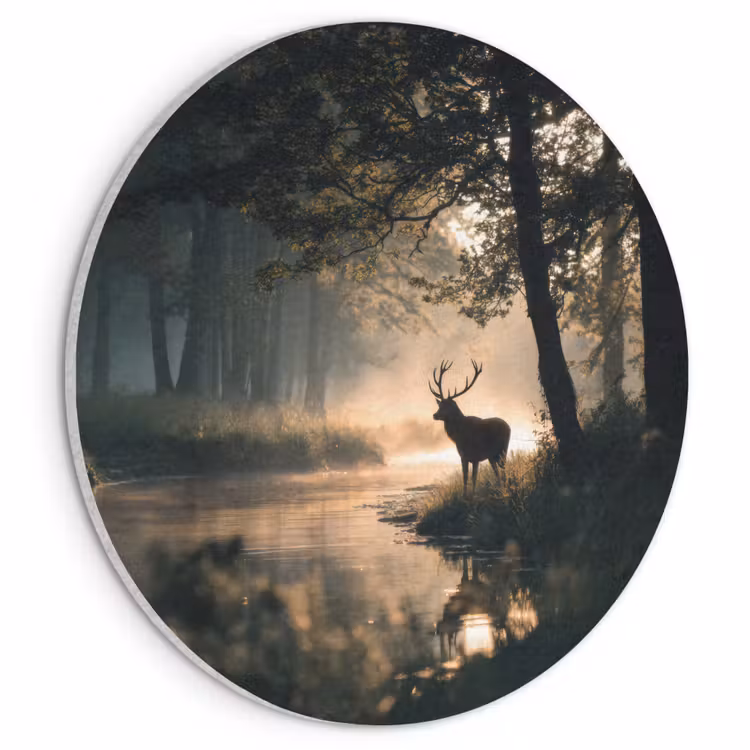 Akoestisch schilderij rond - Hert - Bosbeek - Mystiek — 1