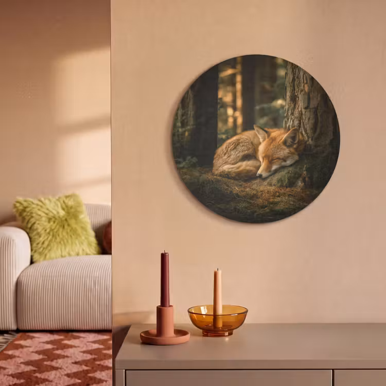 Akoestisch schilderij rond - Vos - Bos - Slapen — 3