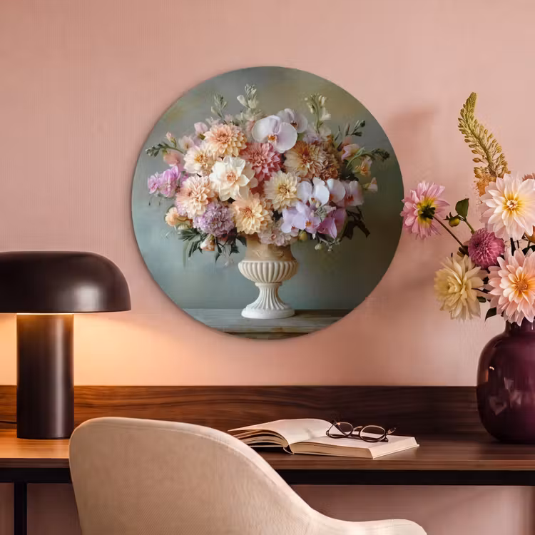 Akoestisch schilderij rond - Orchidee - Boeket - Vaas - Bloemen — 2