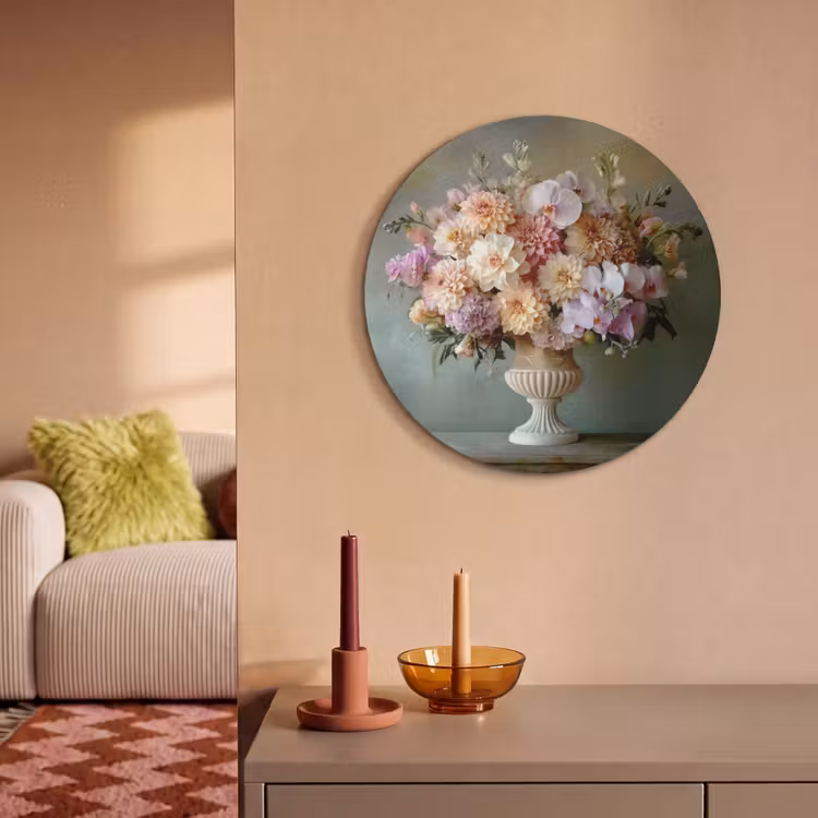 Akoestisch schilderij rond - Orchidee - Boeket - Vaas - Bloemen — 3