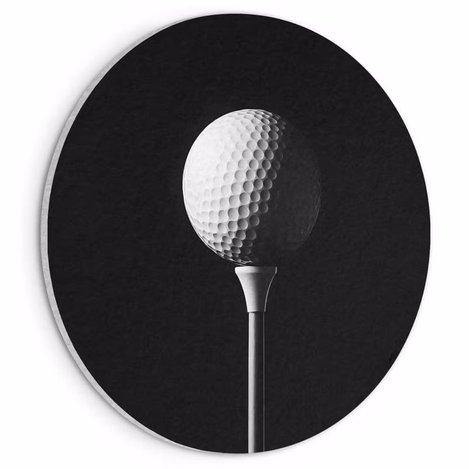 Akoestisch schilderij rond - Golfbal - Minimalistisch - Wit — 1