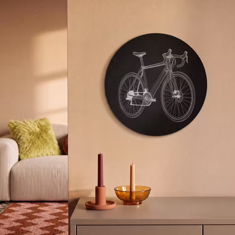 Akoestisch schilderij rond - Lijnen - Illustratie - Wit — 3