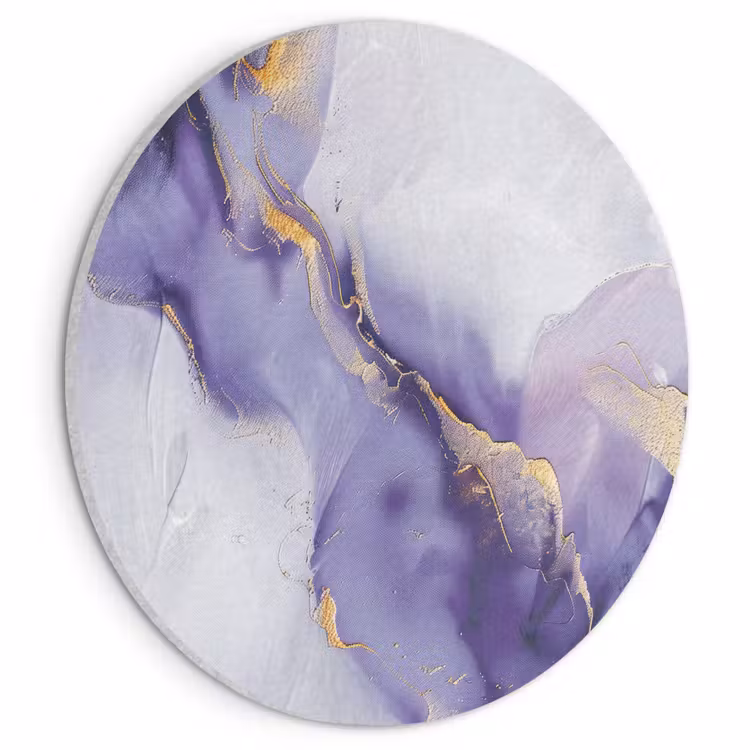 Akoestisch schilderij rond - Paars - Modern - Marmer - Abstract — 1