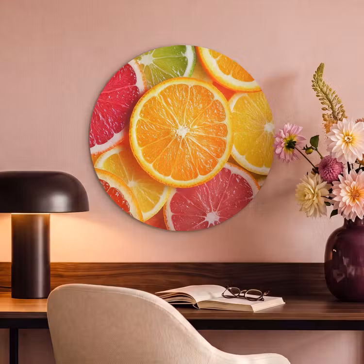 Akoestisch schilderij rond - Fruit - Kleurrijk - Close up — 2