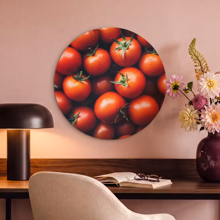 Akoestisch schilderij rond - Groente - Rood - Tomaten — 2