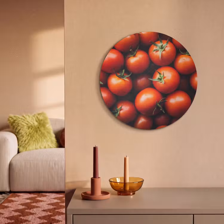 Akoestisch schilderij rond - Groente - Rood - Tomaten — 3