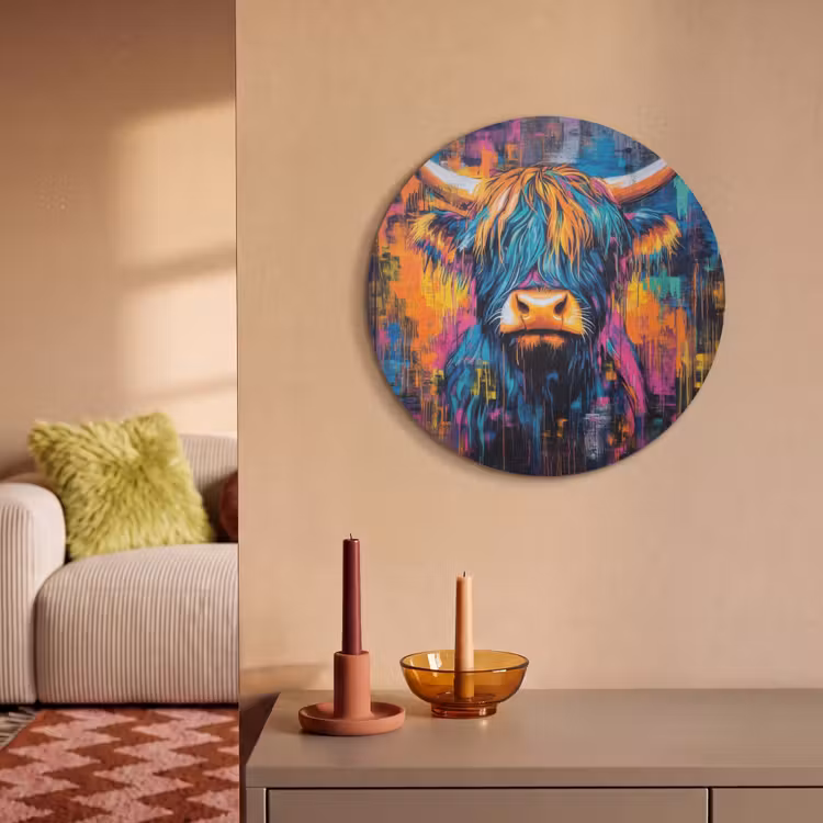 Akoestisch schilderij rond - Marmer - Modern - Goud — 3