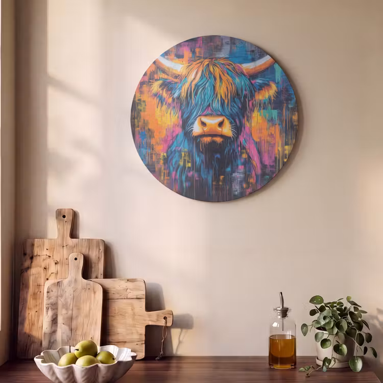Akoestisch schilderij rond - Marmer - Modern - Goud — 4