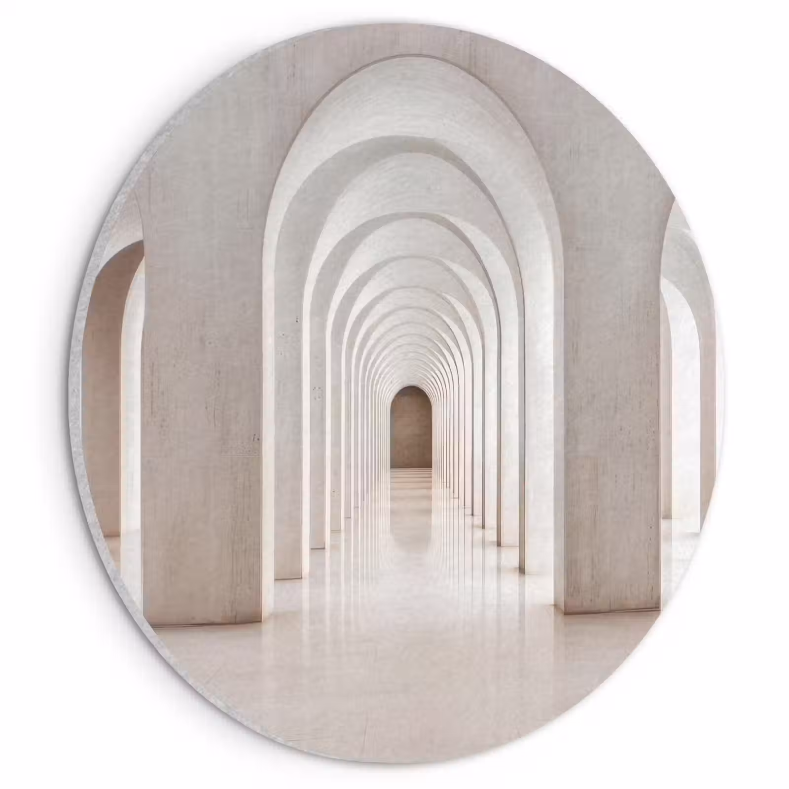 Akoestisch schilderij rond - Hal - Bogen - Symmetrisch - Modern — 1