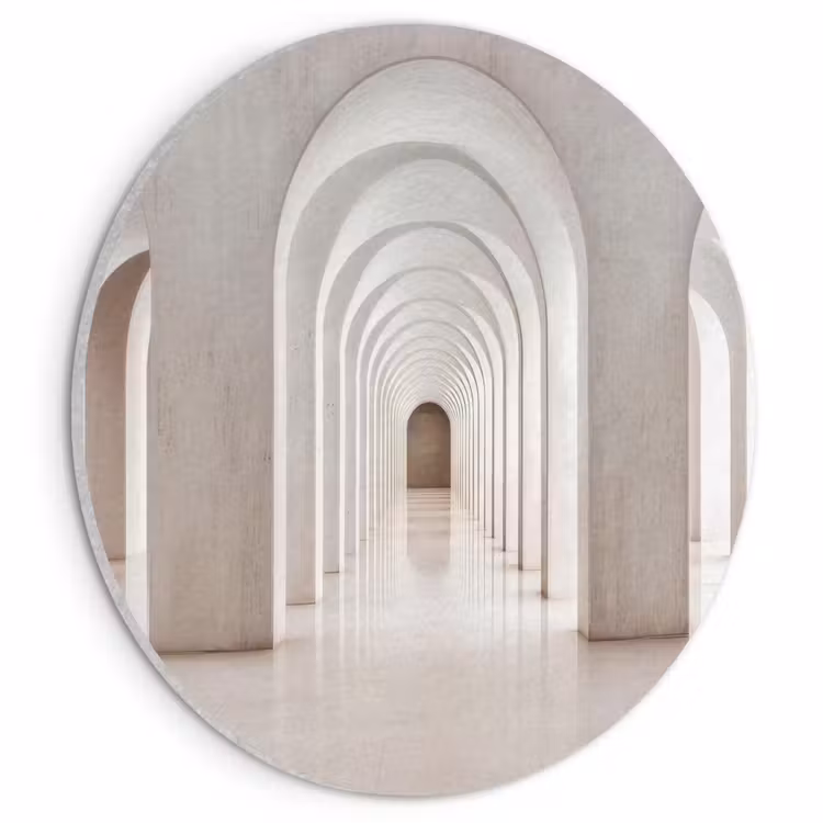Akoestisch schilderij rond - Hal - Bogen - Symmetrisch - Modern — 1