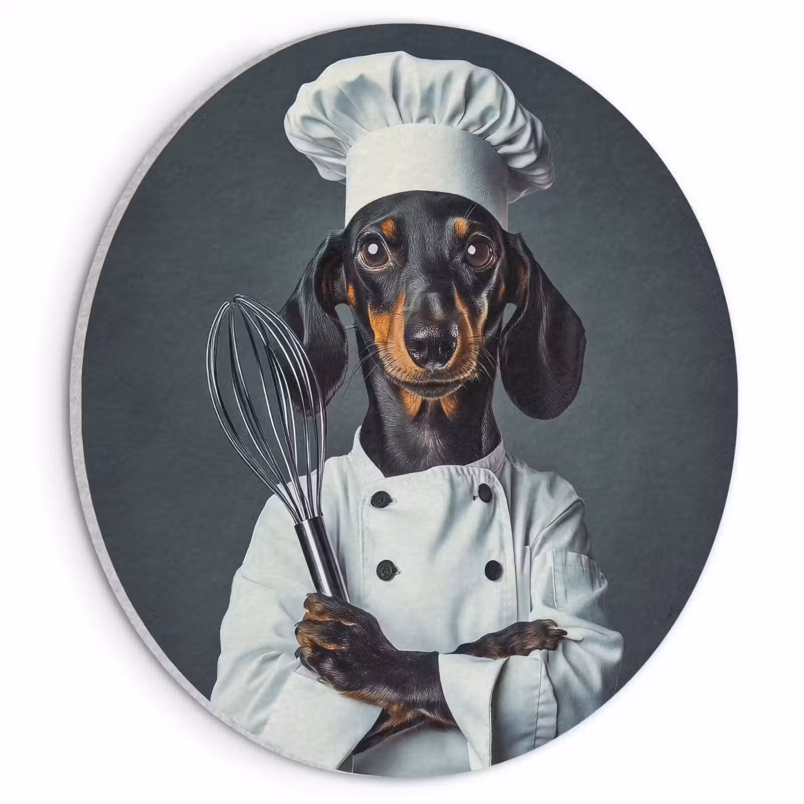 Akoestisch schilderij rond - Hond - Garde - Kok — 1