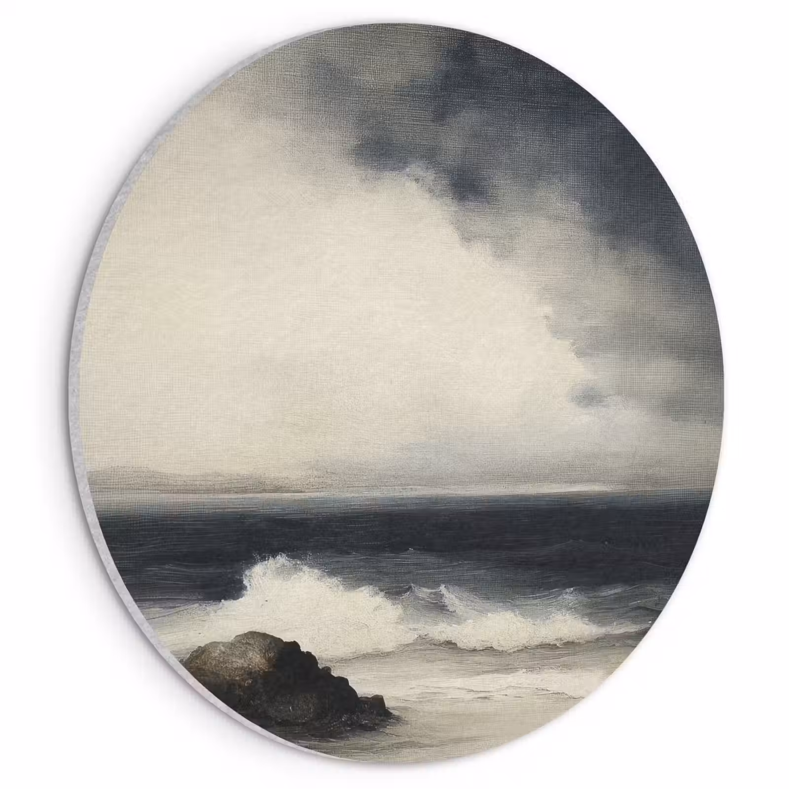 Akoestisch schilderij rond - Zee - Rotsen - Storm — 1