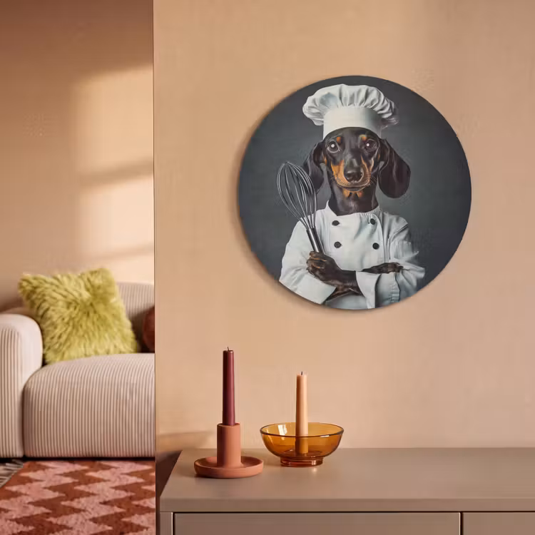 Akoestisch schilderij rond - Hond - Garde - Kok — 3