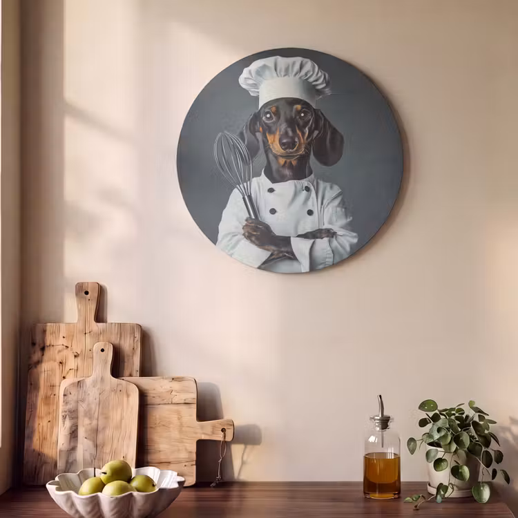 Akoestisch schilderij rond - Hond - Garde - Kok — 4