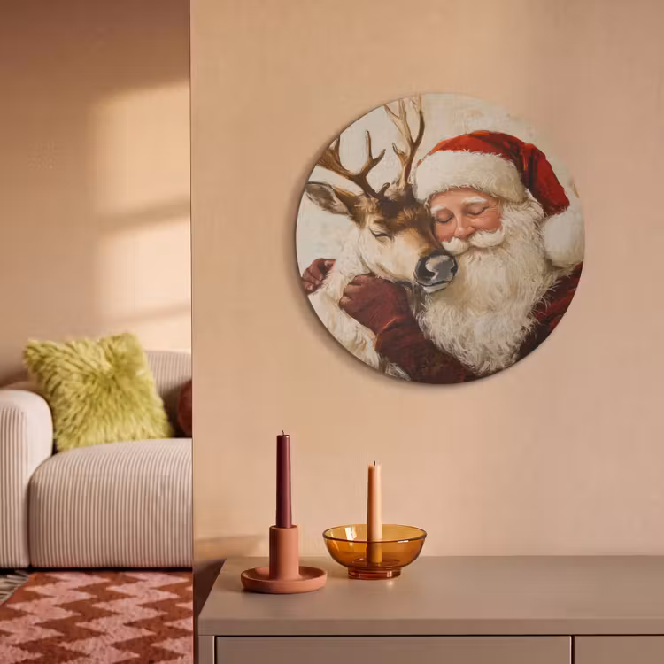 Akoestisch schilderij rond - Kerstman - Rendier - Kerst - Christmas — 3