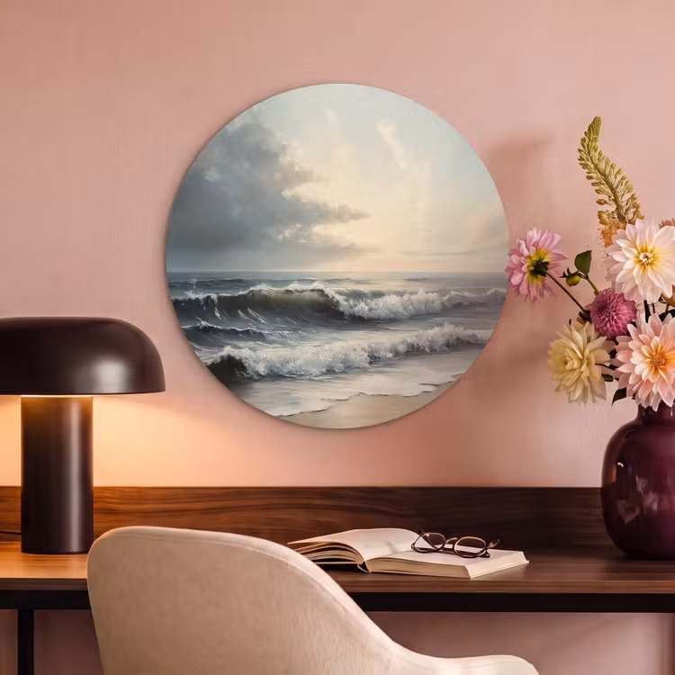 Akoestisch schilderij rond - Strand - Zee - Zonsondergang — 2