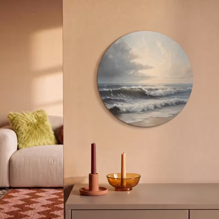 Akoestisch schilderij rond - Strand - Zee - Zonsondergang — 3