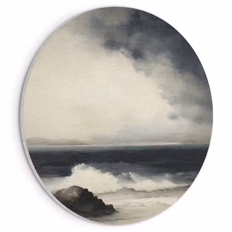 Akoestisch schilderij rond - Zee - Rotsen - Storm — 1