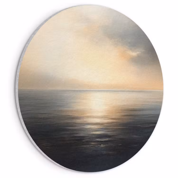 Akoestisch schilderij rond - Zon - Horizon - Zee — 1