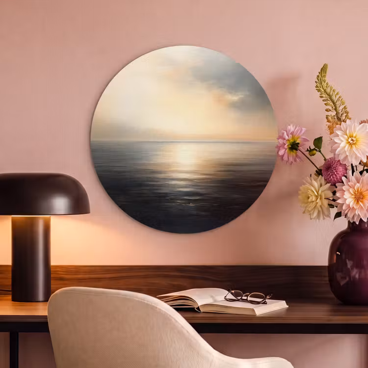 Akoestisch schilderij rond - Zon - Horizon - Zee — 2