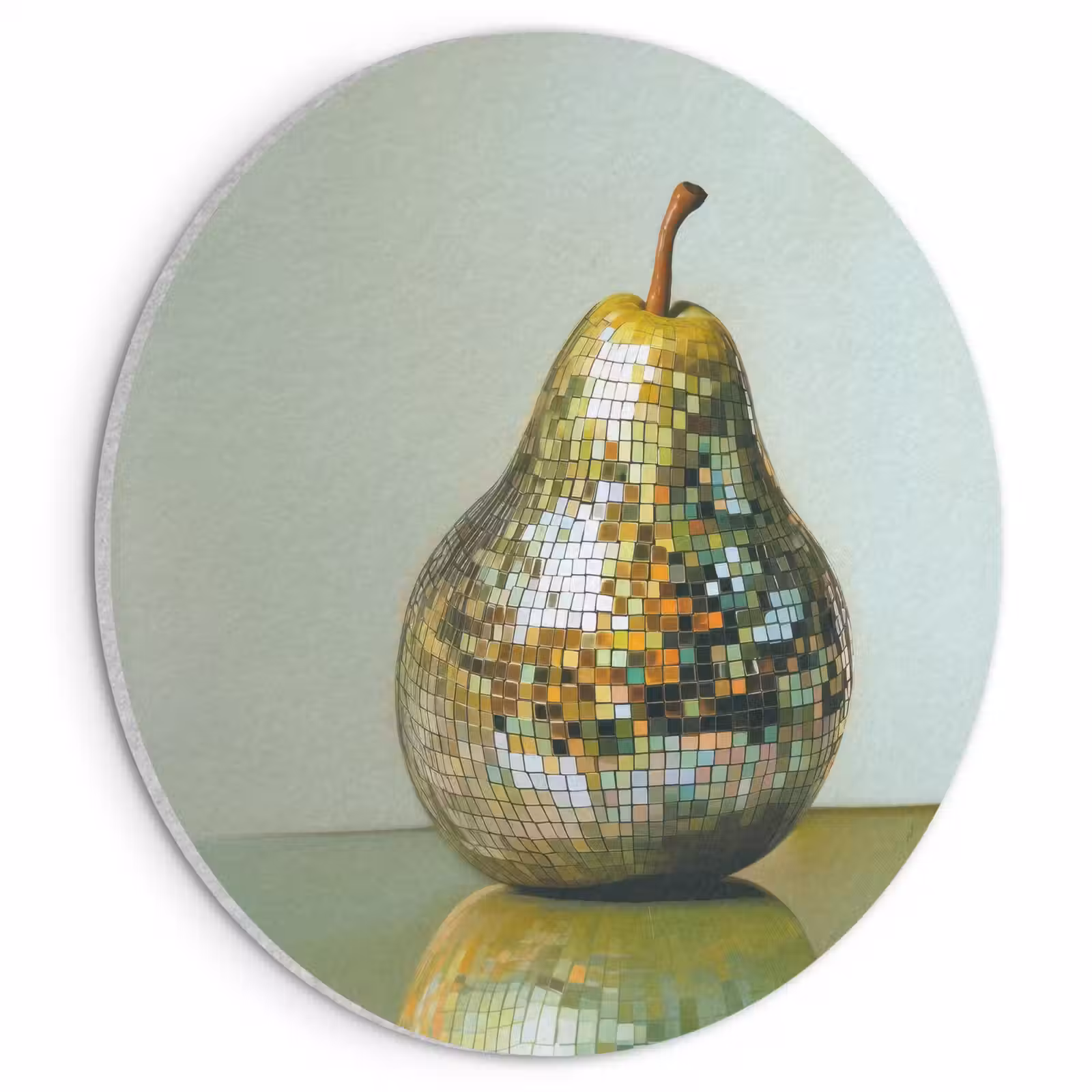Akoestisch schilderij rond - Fruit - Disco - Art - Glitter — 1
