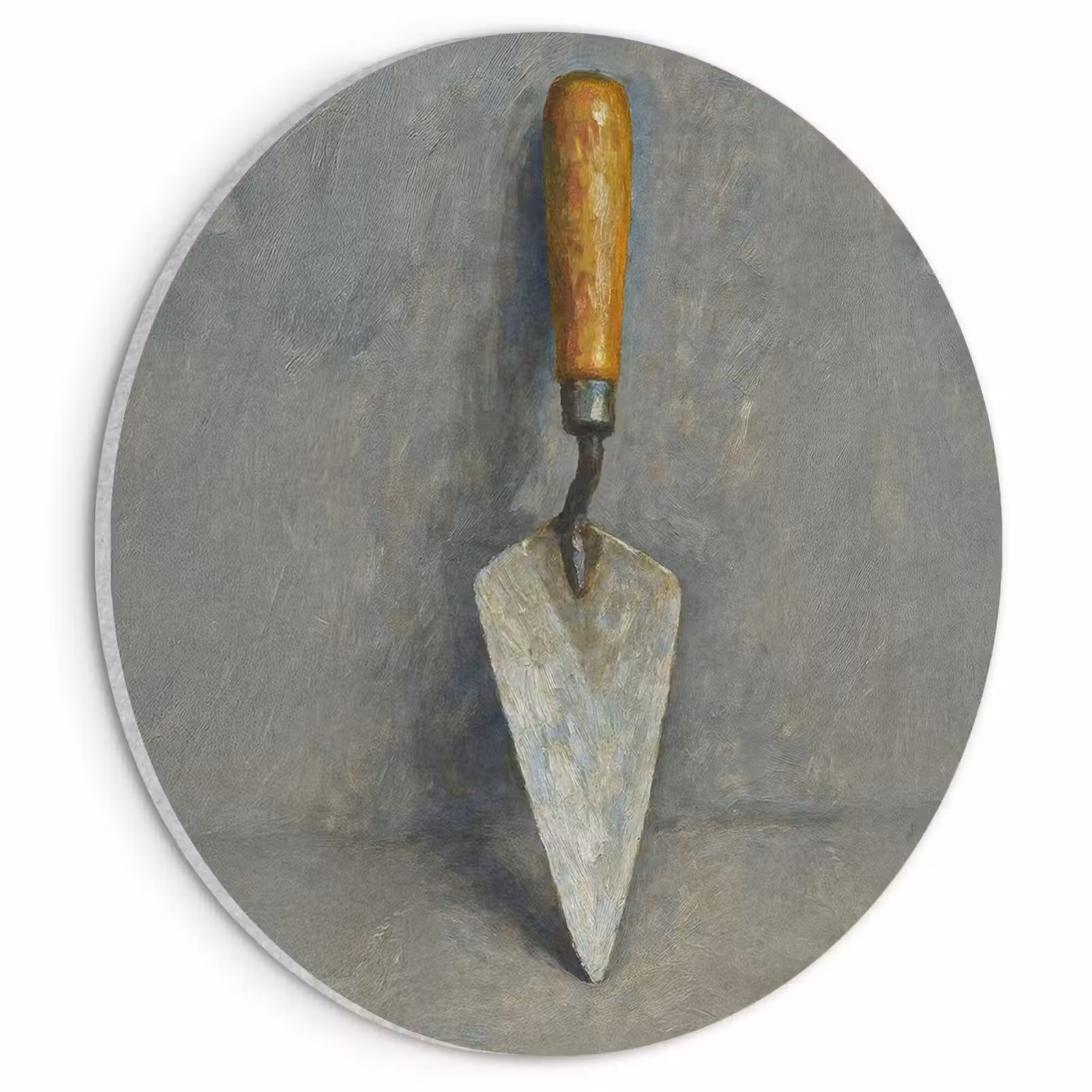 Akoestisch schilderij rond - Troffel - Verf - Gereedschap — 1