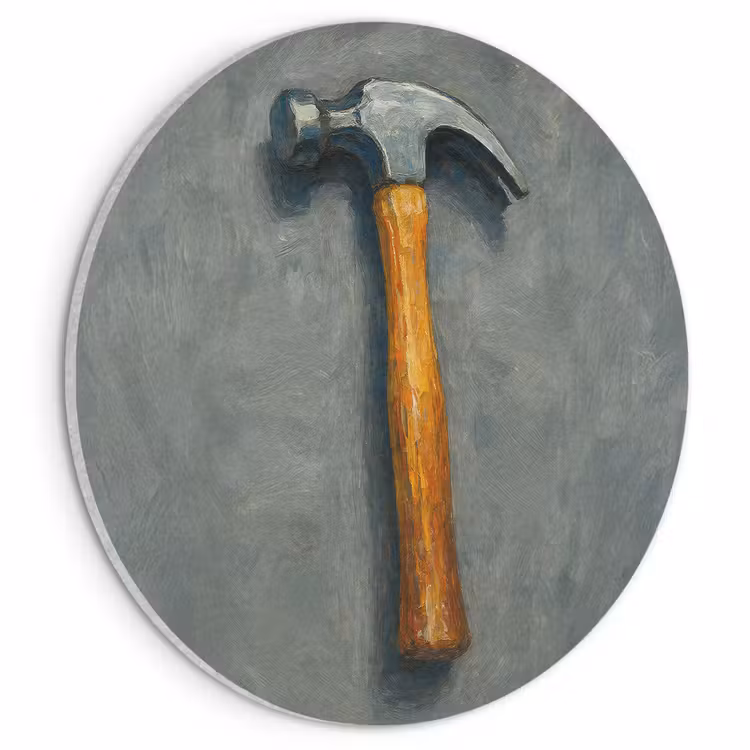 Akoestisch schilderij rond - Hamer - Schilderij - Gereedschap — 1