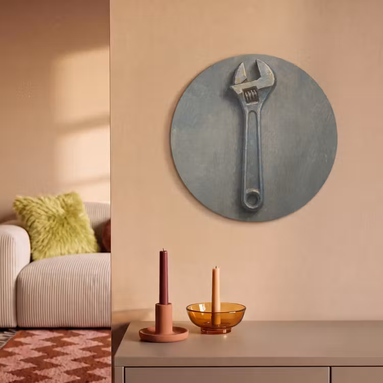 Akoestisch schilderij rond - Moersleutel - Gereedschap - Verf — 3