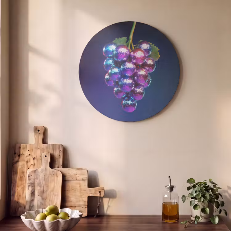 Akoestisch schilderij rond - Paars - Disco - Feest - Druif — 4