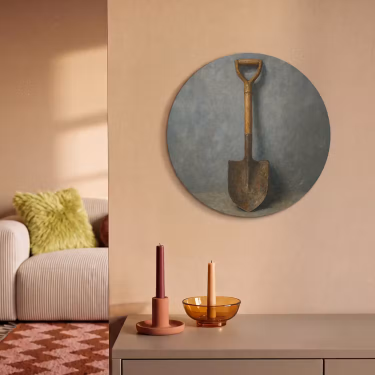 Akoestisch schilderij rond - Schep - Gereedschap - Schilderij — 3