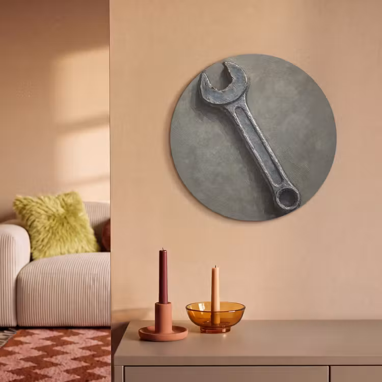Akoestisch schilderij rond - Steeksleutel - Schilderij - Gereedschap - Verf — 3