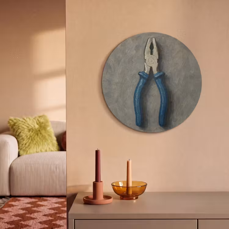 Akoestisch schilderij rond - Tang - Schilderij - Textuur - Verf — 3
