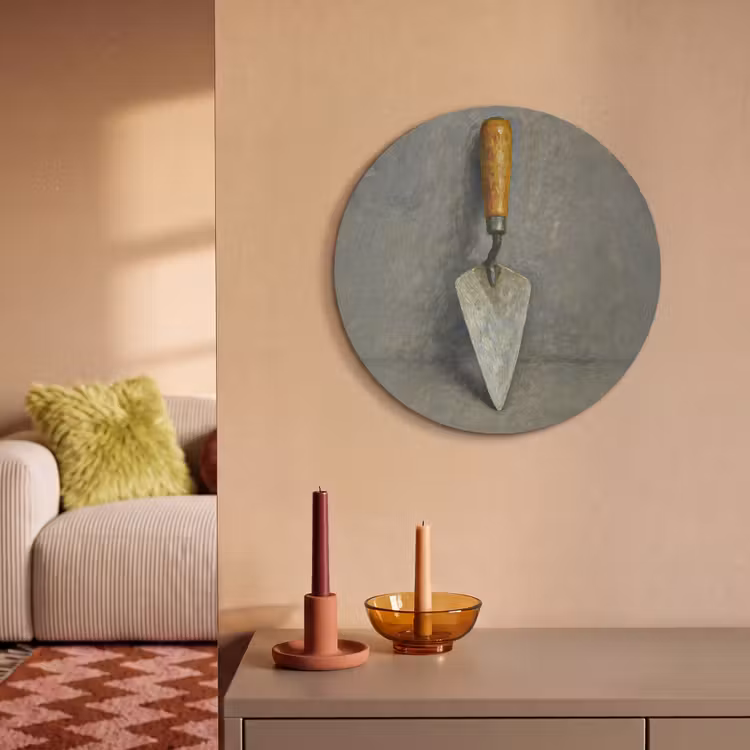 Akoestisch schilderij rond - Troffel - Verf - Gereedschap — 3
