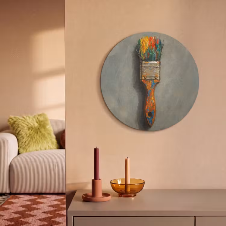 Akoestisch schilderij rond - Verf - Kwast - Schilderij — 3