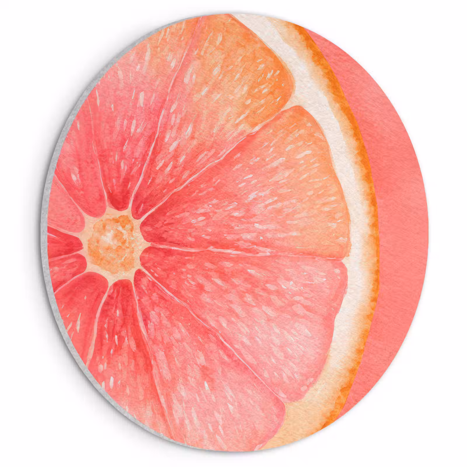 Akoestisch schilderij rond - Grapefruit - Roze - Levendig — 1