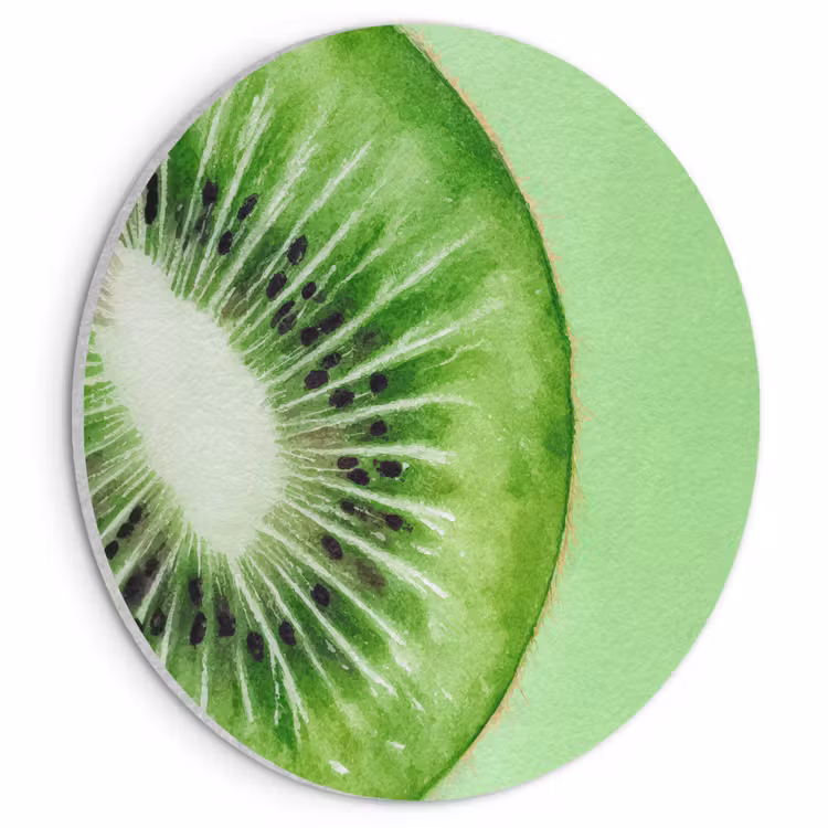 Akoestisch schilderij rond - Kiwi - Groen - Fris — 1