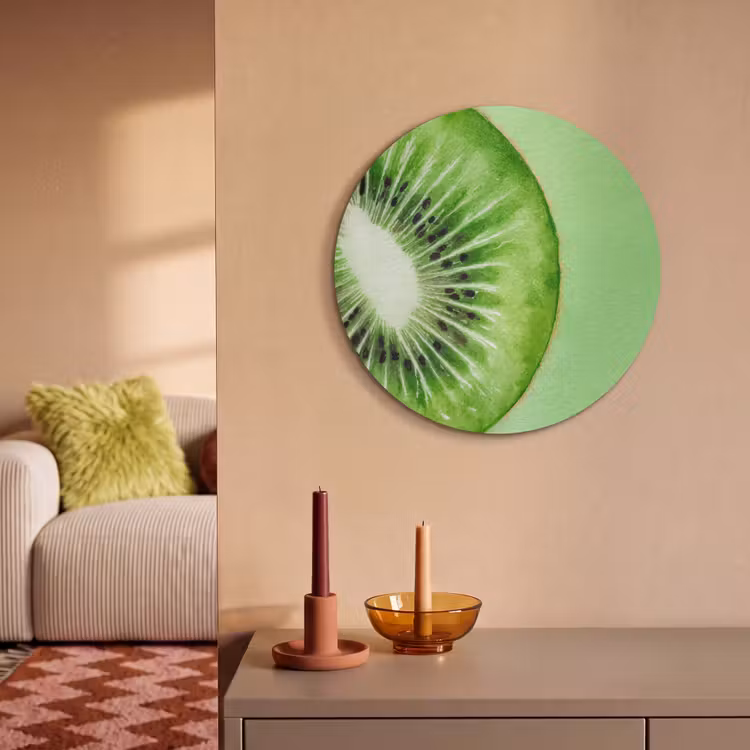 Akoestisch schilderij rond - Kiwi - Groen - Fris — 3