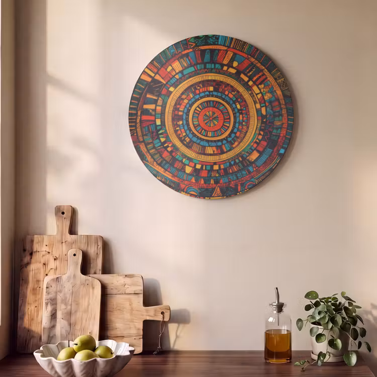 Akoestisch schilderij rond - Mandala - Cirkels - Patronen — 4