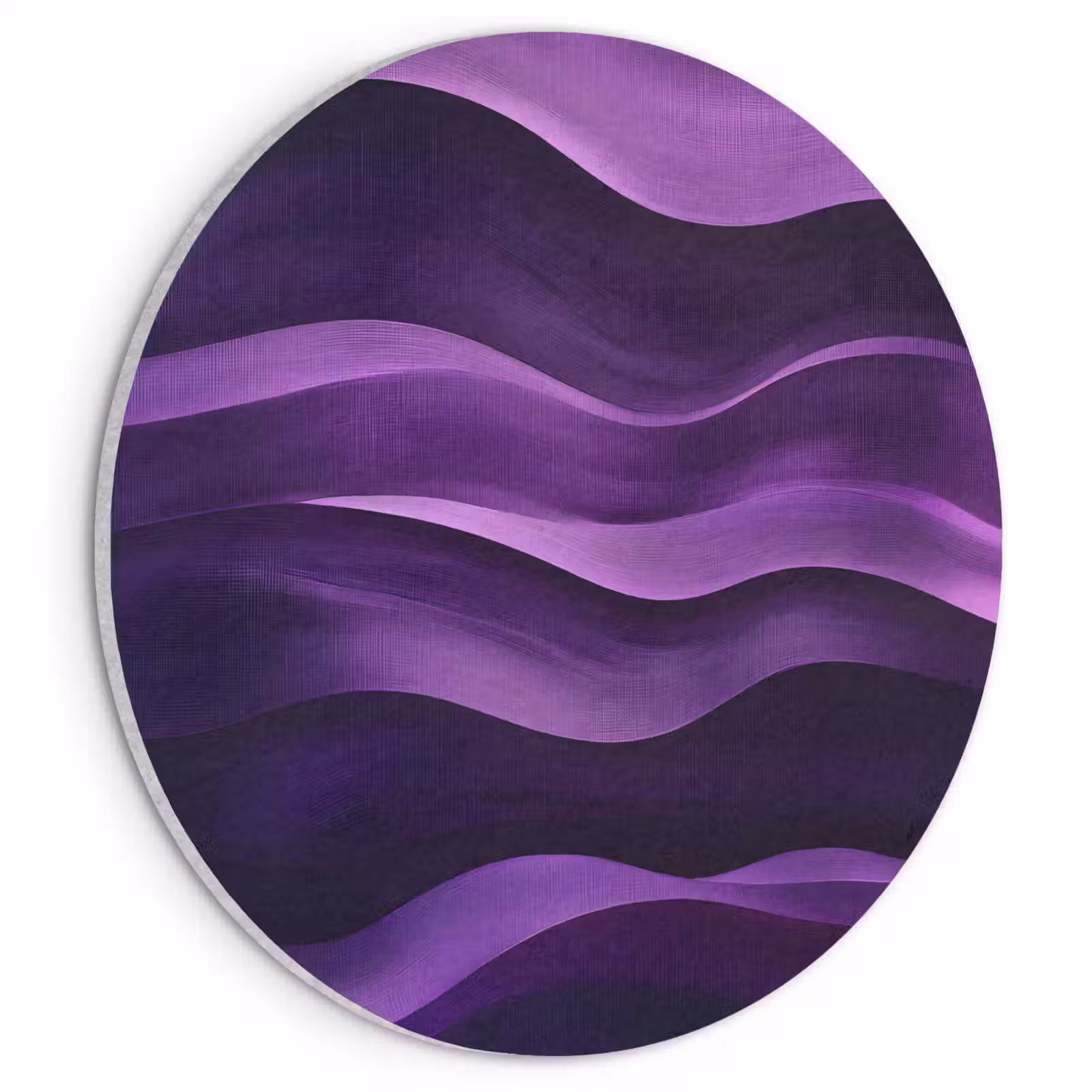 Akoestisch schilderij rond - Golven - Abstract - Paars — 1