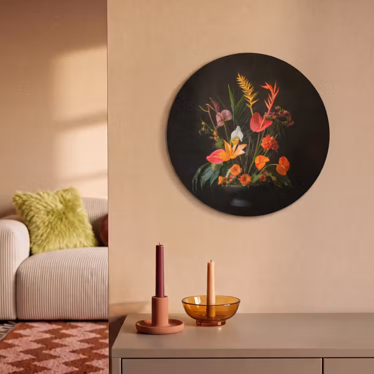 Akoestisch schilderij rond - Schaal - Boeket - Bloemen — 3