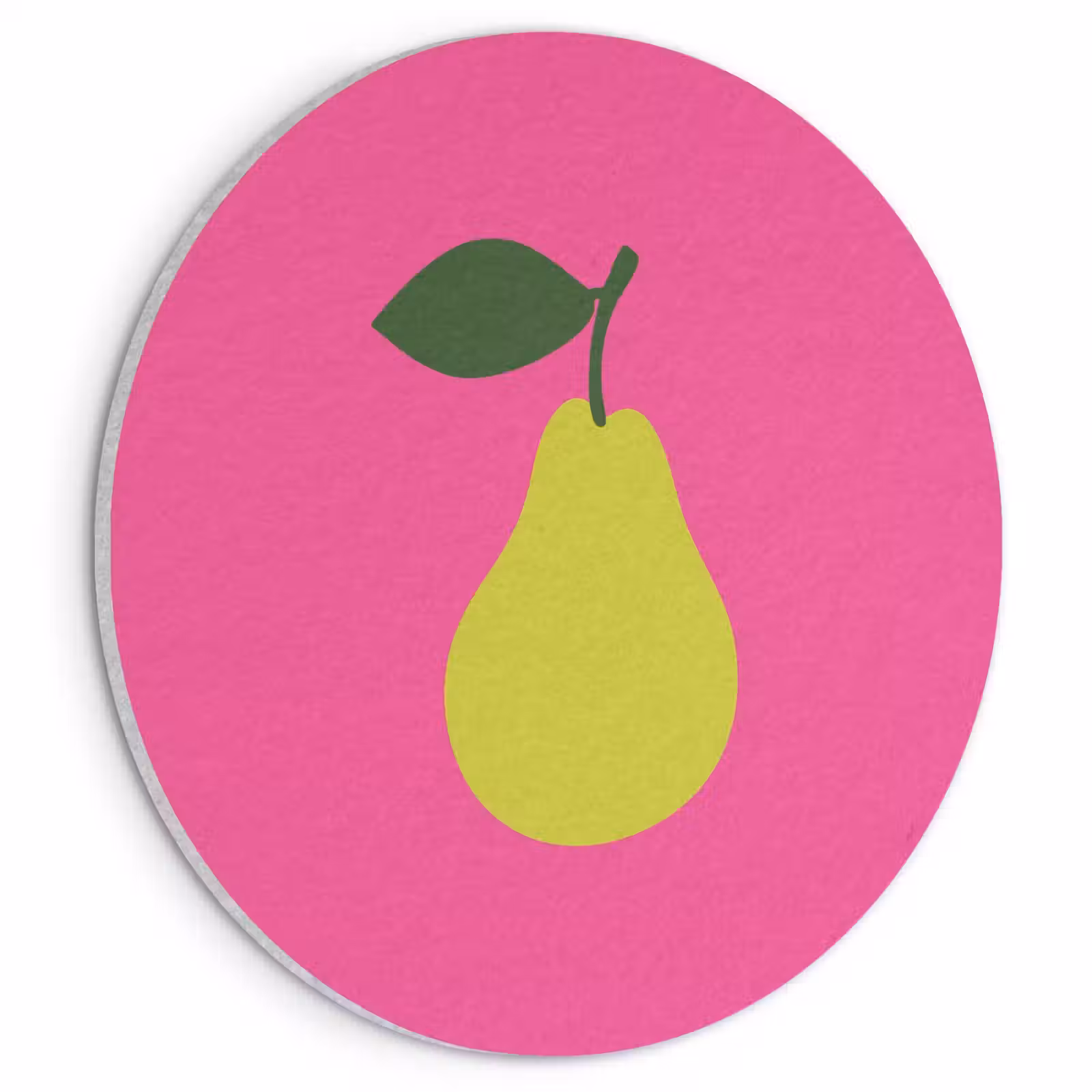Akoestisch schilderij rond - Illustratie - Fruit - Peer - Groen — 1
