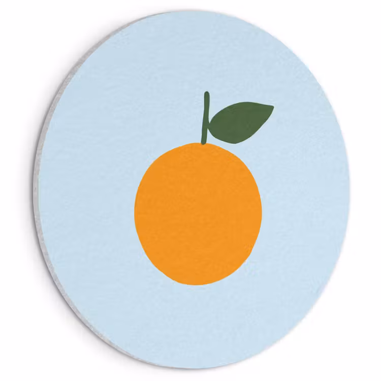 Akoestisch schilderij rond - Fruit - Sinaasappel - Oranje — 1