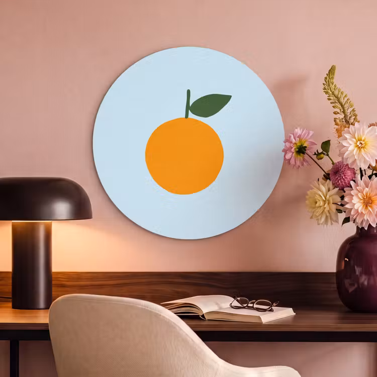 Akoestisch schilderij rond - Fruit - Sinaasappel - Oranje — 2