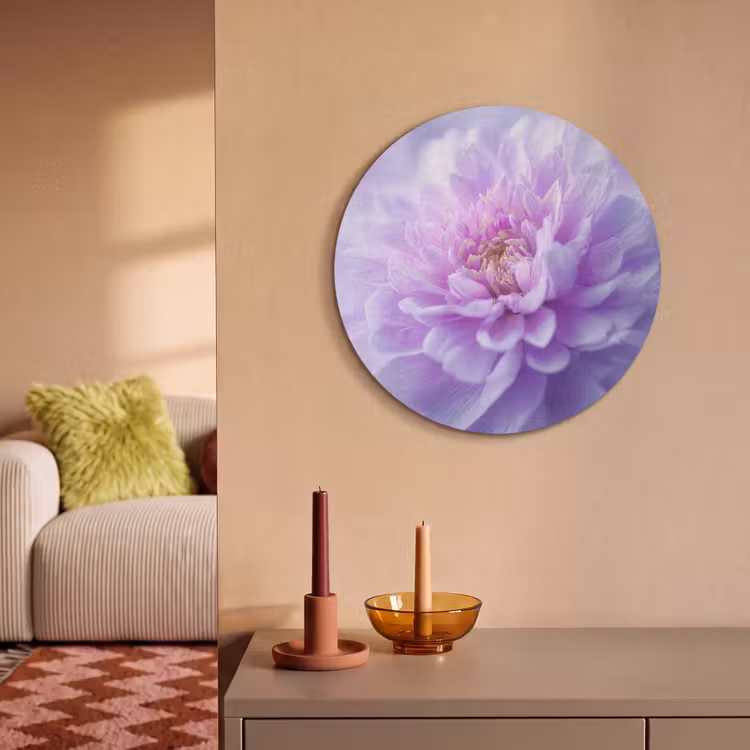 Akoestisch schilderij rond - Paars - Dahlia - Dromerig — 3