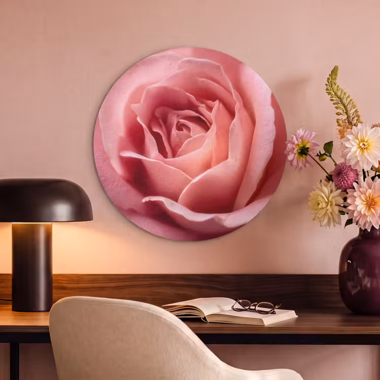 Akoestisch schilderij rond - Roze - Roos - Romantisch — 2