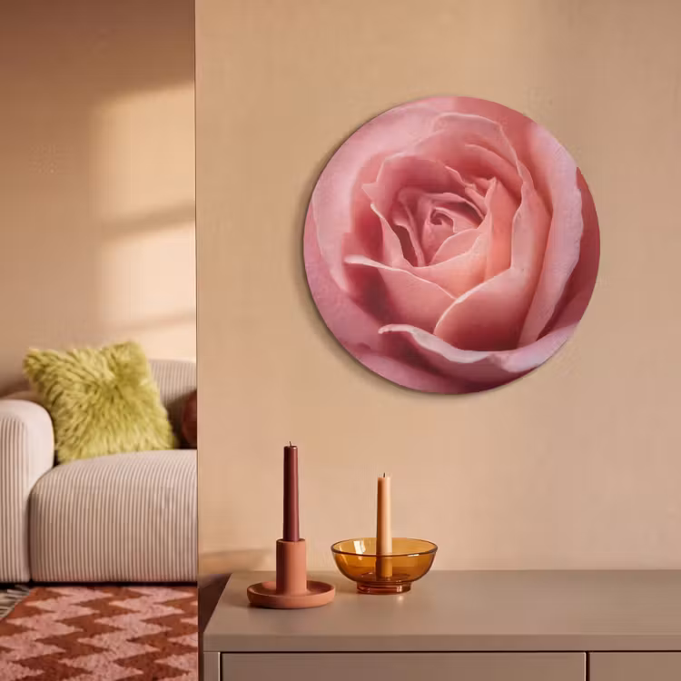 Akoestisch schilderij rond - Roze - Roos - Romantisch — 3