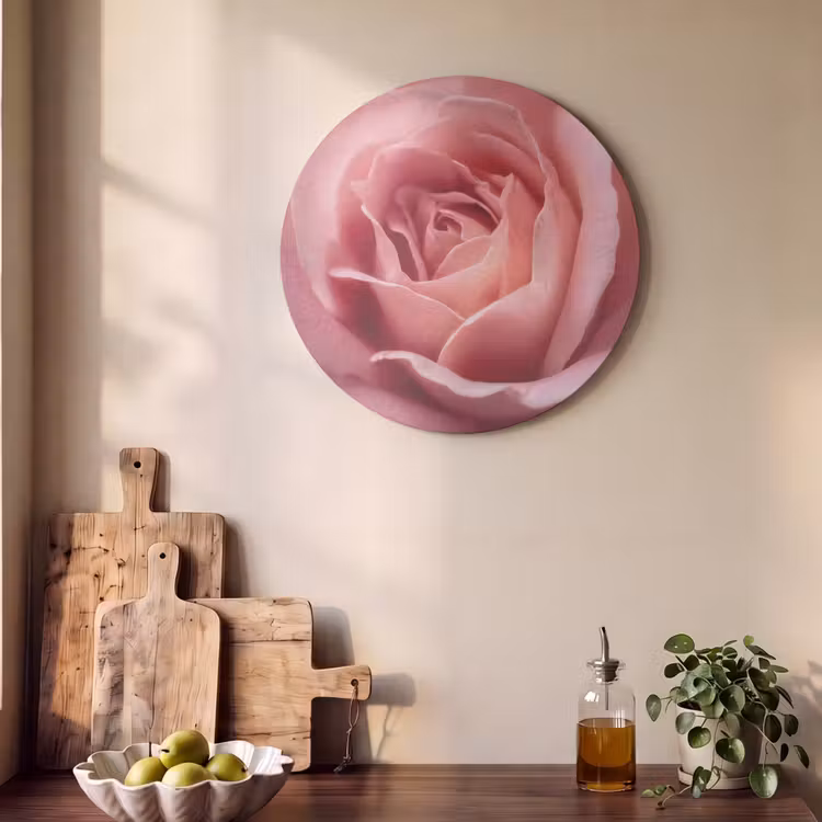 Akoestisch schilderij rond - Roze - Roos - Romantisch — 4