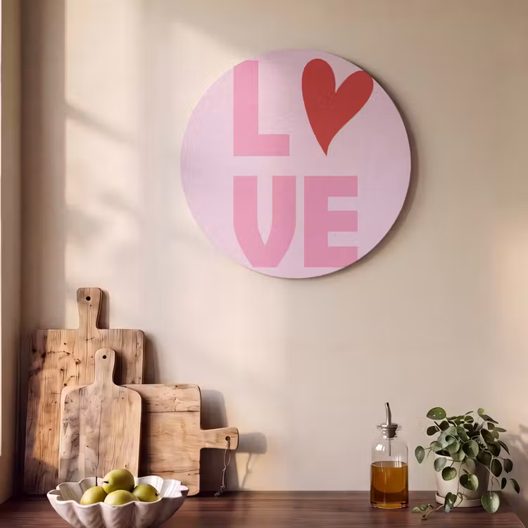 Akoestisch schilderij rond - Love - Roze - Hart - Valentijn — 4