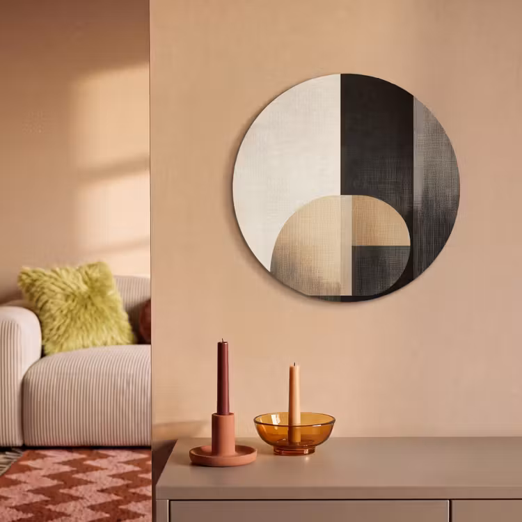 Akoestisch schilderij rond - Vormen - Modern - Zwart — 3
