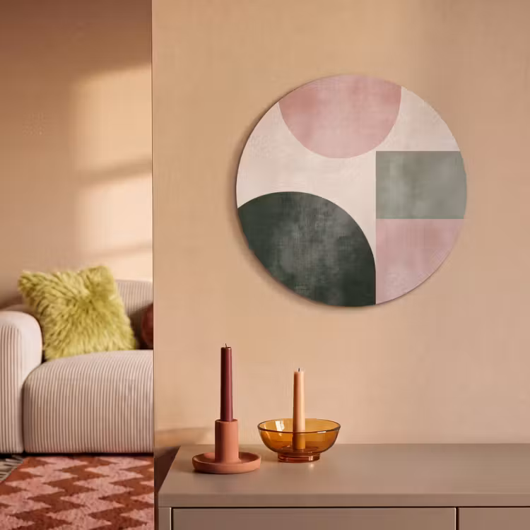 Akoestisch schilderij rond - Vormen - Abstract - Cirkel - Zwart — 3